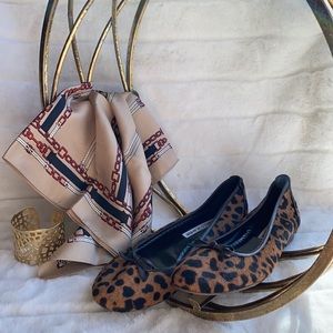 Manolo Blahnik Leopard Print flats size 8.5
